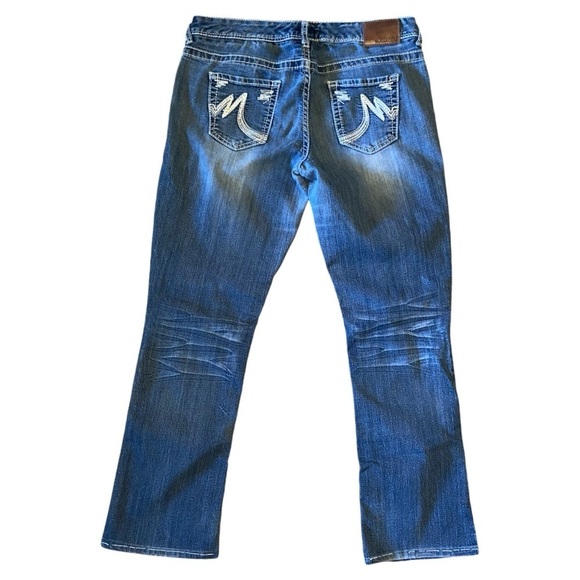Maurice’s Women’s 7/8 Blue Bootcut Faded Low Rise Denim - Picture 3 of 7